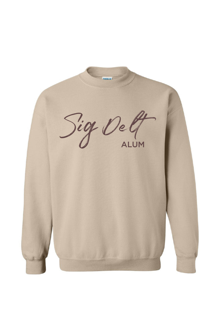 Sand Script Alum Crewneck