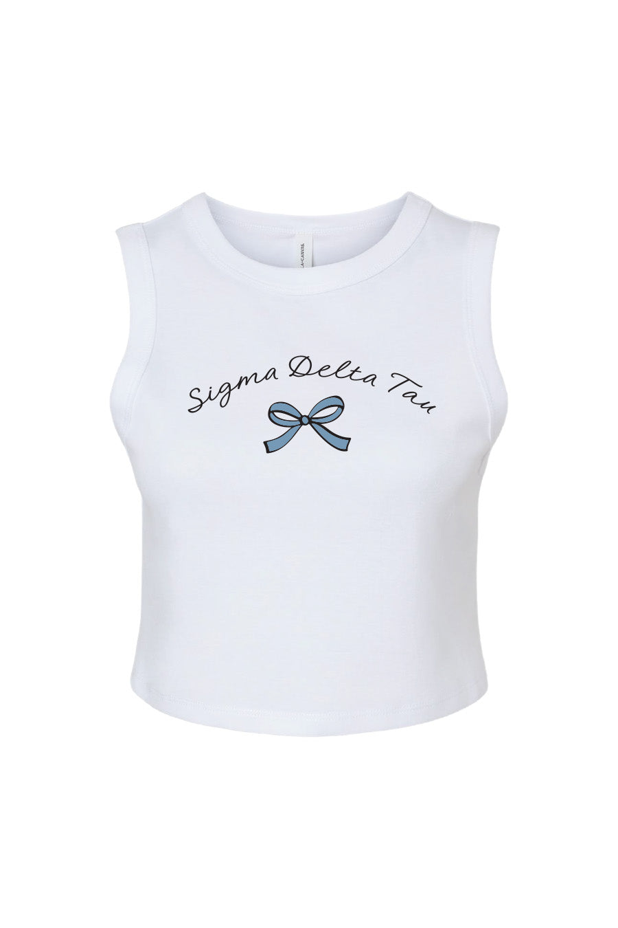 Blue Bow Crop Tank