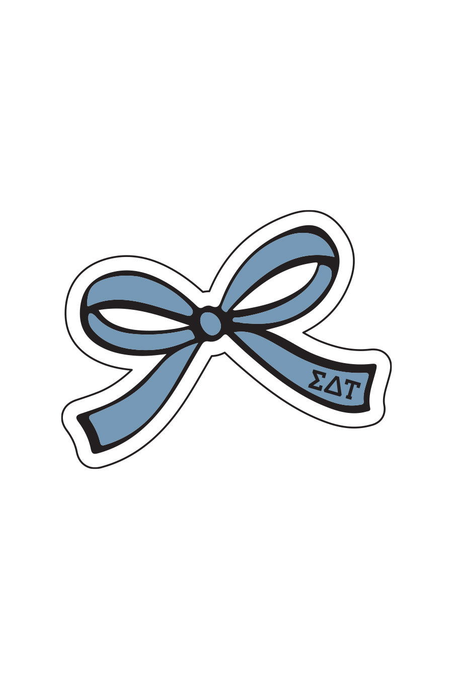 Blue Bow Sticker